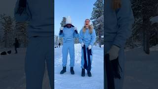 Do you know how I did that😜 snow challenge christmas funny ​⁠jaymondy [upl. by Manolo134]