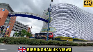 Birmingham City Centre  Bullring Train Station Virtual Tour in 4K  Stroll And Trek [upl. by Llewop]