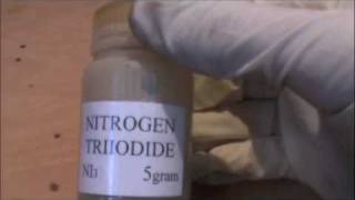 NITROGEN TRIIODIDE explosive demonstration [upl. by Burny]