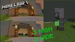 Minecraft Bedrock 3 High Castle Gate  Portcullis  Tutorial  MCPE  Windows 10  Console [upl. by Worrad]