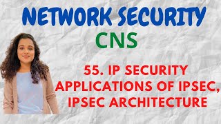 55 IP Security  Applications Of IPSec IPSec Architecture CNS [upl. by Fugazy673]