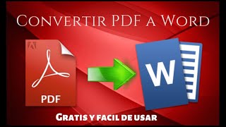 CONVERTIR PDF A WORD  La forma mas rápida y fácil de convertir tus documentos de PDF a WORD [upl. by Anahsahs980]