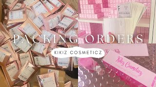 Packing orders for my lip care business Small business order packing  Kikiz Cosmeticz [upl. by Battat]