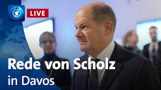 Rede von Kanzler Scholz beim Weltwirtschaftsforum in Davos [upl. by Idel177]