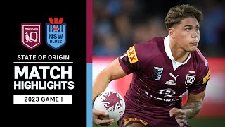 State of Origin 2023  Queensland Maroons v New South Wales Blues  Match Highlights [upl. by Euqinom263]