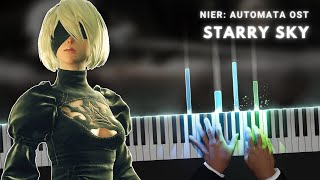 Faltering Prayer Starry Sky from NieR Automata  Piano tutorial [upl. by Aimo]