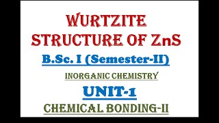 Wurtzite structure of ZnS [upl. by Adni]