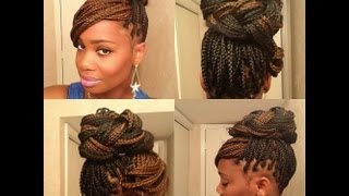 3 Easy styles for Box Braids [upl. by Apollus]