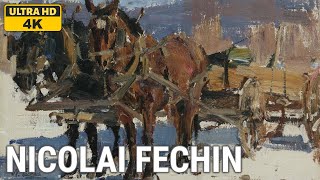 Nicolai Fechin A collection of 10 oil paintings with title and year 19291952 4K [upl. by Obe]