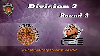 Atlasbasket  Div 3Round 2  DETROIT PIZZONS vs FBC [upl. by Higginson36]