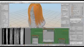 Blender Hair Tool  Creating hair material on curve ribbons [upl. by Auqinaj]