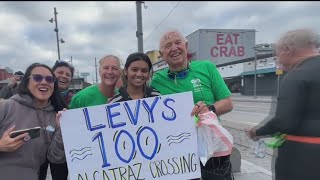 78yearold man completes 100th swim from Alcatraz to San Francisco shore [upl. by Felicie781]