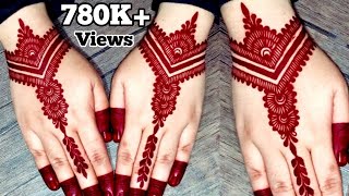 New Simple Mehndi Design  Most Simple And Quick Henna Art  Artistic Henna By Saima [upl. by Marabel]