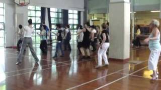 Zenyattas waltz line dance workshop WOW by Jo Thompson [upl. by Dnomyad]