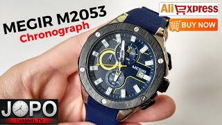 MEGIR M2053 Blue Chrono Sport Watch│Megir Watch Review│Subtitles [upl. by Ursel694]