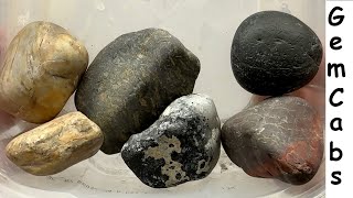 Miscellaneous River Rocks from Yard Landscaping Cut Open Out of Curiosity 11 11 24 [upl. by Zeralda186]