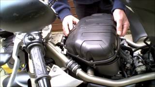 Yamaha XJ6 Air filter change [upl. by Leviram]