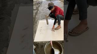 2x4 tiles work short video  kajaria  construction floortiles [upl. by Nalyorf178]