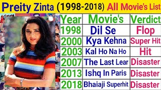 Preity Zinta All movie 🎥 List Hit And Flop Bollywood movie Preity Zinta [upl. by Purpura]