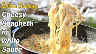 Spaghetti Recipe  white sauce Spaghetti  White Sauce Pasta Recipe  Pasta Recipe [upl. by Ennirac]