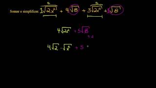 Adição e Simplificação de Radicais [upl. by Harraf]