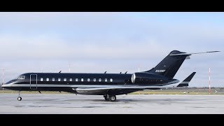 Bombardier Global 5000 Start Up And Departure London Southend [upl. by Bowe]