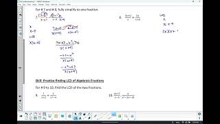 A2 403 Addition and Subtraction of Rational Expressions [upl. by Herrera925]