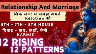 Relationship  Marriage  In Laws  Karmic  12 Rising Sign  12 Golden Patterns [upl. by Harewood]