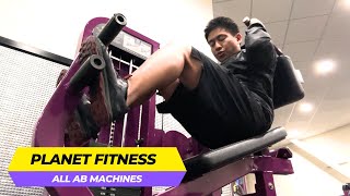 Planet Fitness Ab Machines HOW TO USE ALL OF THEM [upl. by Erodoeht867]