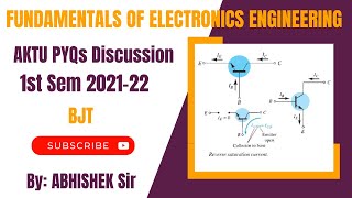 BJT  Fundamentals of Electronics Engineering 1st Sem 202122  AKTU BTech First Year [upl. by Ahsyla188]