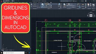 Step by Step guide to Gridlines and Dimensions in AutoCAD Tutorial  TDMC  Part 2 [upl. by Haimehen]