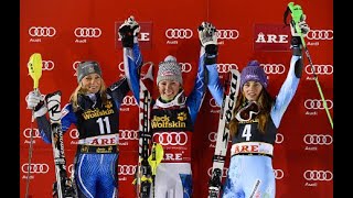 Mikaela Shiffrin first win SL Åre 2012 [upl. by Otecina]