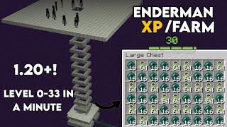 Enderman XP Farm Minecraft 1204  BEST DESIGNBEDROCKJAVA [upl. by Eelsel]