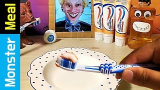 Full course for tooth health Fictional Video  Monster Meal ASMR Sounds  Kluna Tik style [upl. by Ihdin]