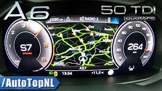 2019 AUDI A6 50 TDI ACCELERATION amp TOP SPEED 0264kmh LAUNCH CONTROL by AutoTopNL [upl. by Hollie]