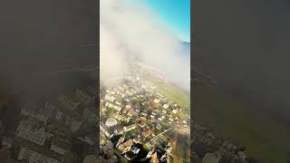 paragliding above the fog of interlaken shorts paragliding 🇨🇭 Interlaken fog [upl. by Asin]