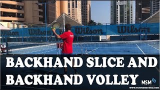 Backhand Slice And Backhand Volley  Mili Split Method [upl. by Eenahc]