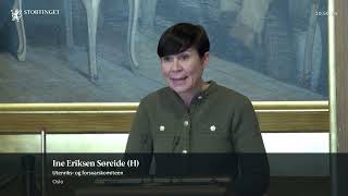 24102024 Sak 1 1 Ine Eriksen Søreide [upl. by Iliak]