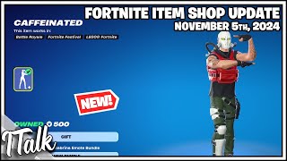 NEW FIXED CAFFEINATED EMOTE Fortnite Item Shop November 5th 2024 Fortnite Chapter 5 [upl. by Tdnerb]