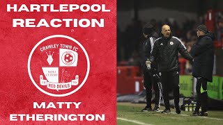 HARTLEPOOL UNITED REACTION  Matthew Etherington [upl. by Bourn509]