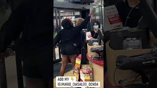 Employee quits job at gas station to chase down a rude customer with her friend 💀 PublicFreakouts [upl. by Netneuq990]