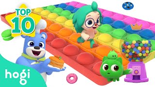 Learn Colors with Candies  Pop it  Colors for Kids  Hogi Colors  Hogi Pinkfong Colors [upl. by Raybin]