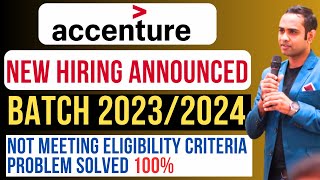 🔴Accenture Official Hiring 2024 Announced  Batch 20232024  Salary 46LPA [upl. by Fretwell]