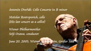 Dvořák Cello Concerto in B minor  Rostropovich  Ozawa  Wiener Philharmoniker [upl. by Raphael]