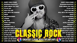 Classic Rock Songs 70s 80s 90s Playlist 🔥 Gun NRose Queen The Police Bon Jovi CCR Nirvana U2 [upl. by Adiari641]