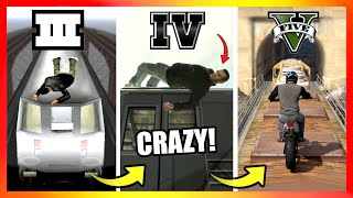 Evolution of TRAIN SURFING in GTA Games GTA 3 → GTA 5 [upl. by Miller]