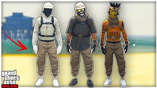 Top 3 Tan Joggers Outfits in GTA 5 Online Outfits Tutorial [upl. by Etaner]