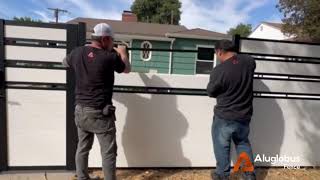 BestFenceInstallation – Watch Our Aluminum Vinyl Fence Installation at AluGlobus Fence Wholesale [upl. by Atirihs]