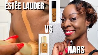 Estee Lauder Double Wear Foundation vs NARS Radiant Foundation [upl. by Dorr]