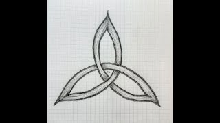 How to draw a symmetrical triquetra with an equilateral triangle [upl. by Eirol868]